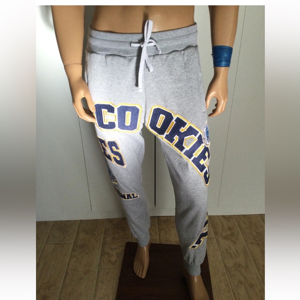 Cookies SF Gray Fleece Patches Sweatpants Size L